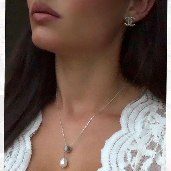𝅺south Sea Pearl on Italian Sterling Silver Chain